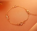 Thin Chain Bracelet with Rhinestone Accents	