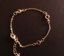Thin Chain Bracelet with Rhinestone Accents	