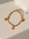 Medium Thick Chain Bracelet with Butterfly Pendants