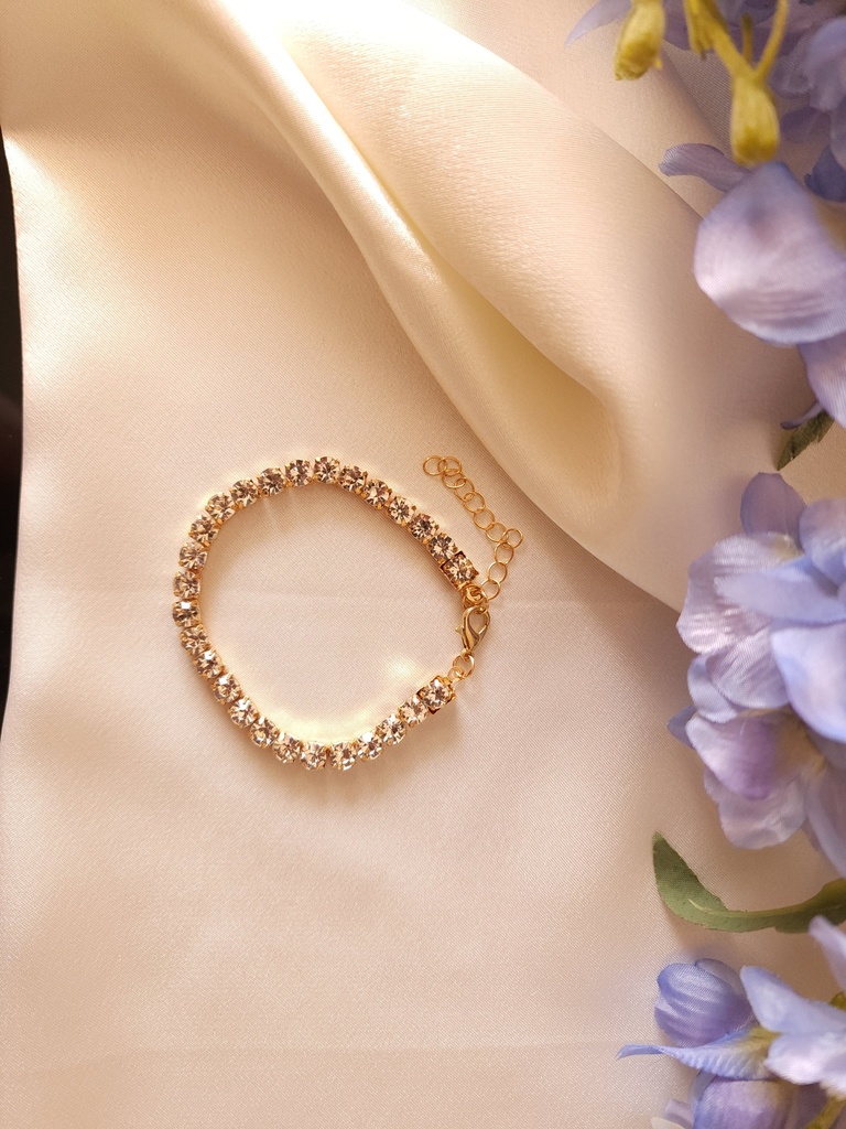 Rhinestone, Pearl, and Chain Bracelet Combo	