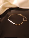Rhinestone and White Bead Bracelet Duo	