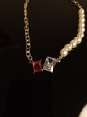 Silver Pearl Crystal Vintage Necklace