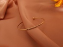 Rhinestone and Chain Structure Bangle Duo	