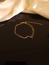 Rhinestone Pendant Triple Chain Bracelet	