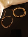 Rhinestone Pendant Triple Chain Bracelet	