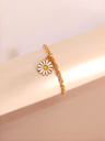 Chain Bracelet with Flower Drop Pendant	