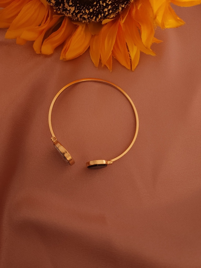 Marble Open-End Bangle Bracelet	