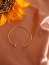 Rhinestone Open-End Bangle Bracelet	
