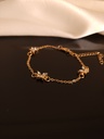 Delicate Green Stone Chain Bracelet – Gold-Plated Elegance  (copy)