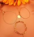 Timeless Allure: Vintage Round Pendant Bracelet Trio