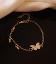 Enchanted Flight: Rhinestone Butterfly Pendant Bracelet