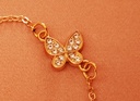 Whispered Wings: Rhinestone Butterfly Chain Bracelet