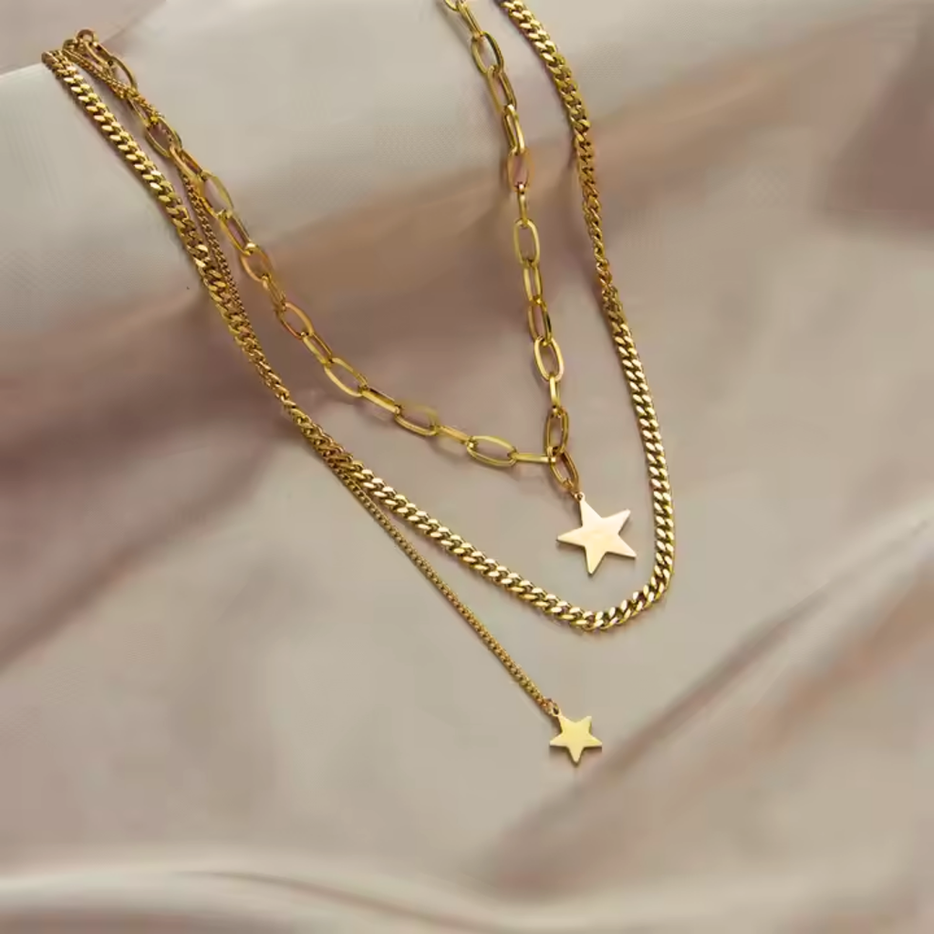 Star Layered Vintage Necklace