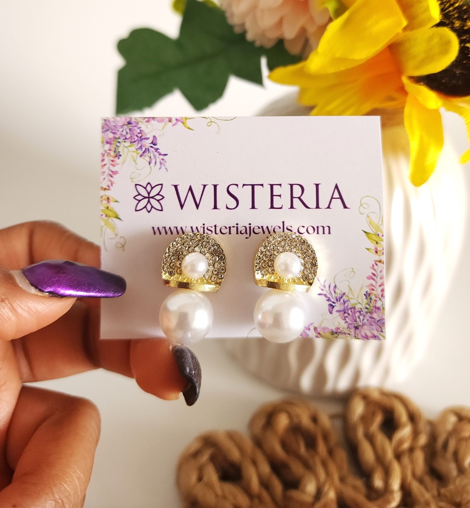 Pearl Crystal Earrings
