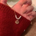 Retro Korean Pearl Necklace