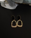 Elegant Square Opal Drop Earrings