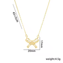 18k Gold Plated Necklace- Bow Pendant Necklace