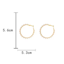Elegant Korean Pearl Hoop Earrings