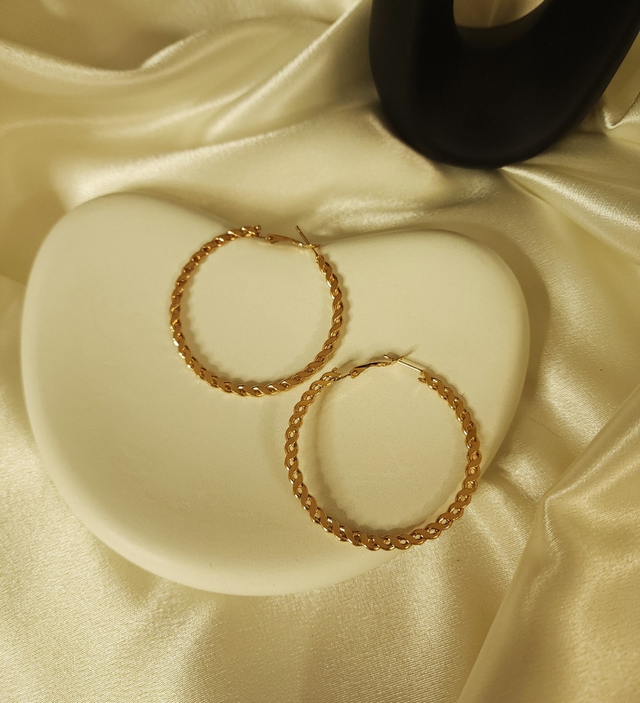 Classic Gold Circular Hoop Earrings