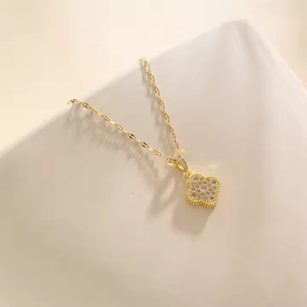 18K Gold-Plated Four Leaf Clover Necklace