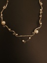 Layered Crystal and Pearl Necklace
