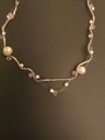 Layered Crystal and Pearl Necklace