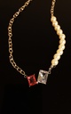 Pink Pearl Crystal Vintage Necklace
