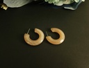 Elegant Retro Rose Mauve Resin Hoop Earrings