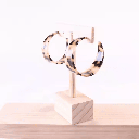 Stylish Retro Acrylic Amber Hoop Earrings