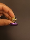 18k Gold Plated Obsidian Heart Pendant Necklace
