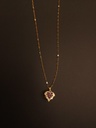 18k Gold Plated Obsidian Heart Pendant Necklace