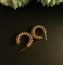 Layered Twisted Korean Gold Hoop Earring