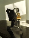 Double Disk Gold Drop Earrings