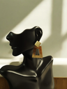 Elegant Retro Geometric Rhombus Trapezoid Drop Earrings