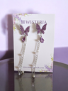 Butterfly Amethyst Earrings - Tassel Earrings