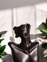 Set of 5 Drop and Gold Hoop Earrings