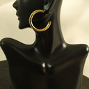 Golden & Pearl Hoop Earrings Set - 5 Piece Combo