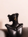 Retro Geometric Square Half Hoop Earrings