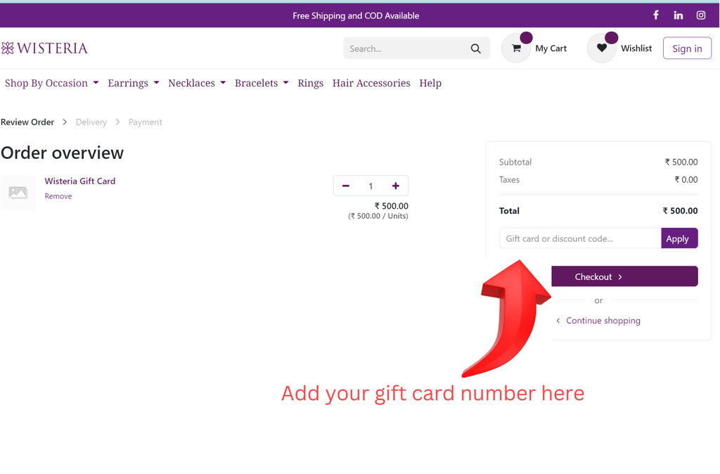 Wisteria Gift Card