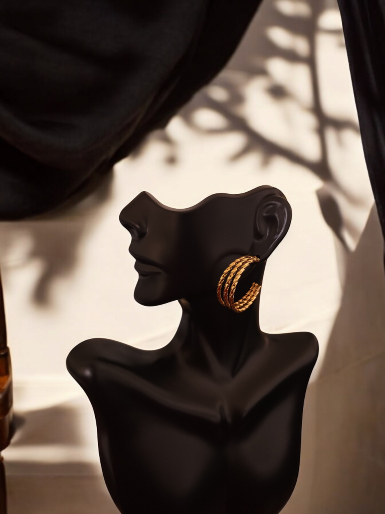 Set of 5 Everyday Elegance Golden Hoop Earrings