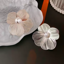 Elegant Silver Flower Earrings