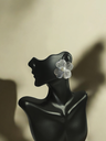 Elegant Silver Flower Earrings