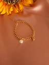 Radiant Luxe Bracelet with Pearl and Golden Bead Drops