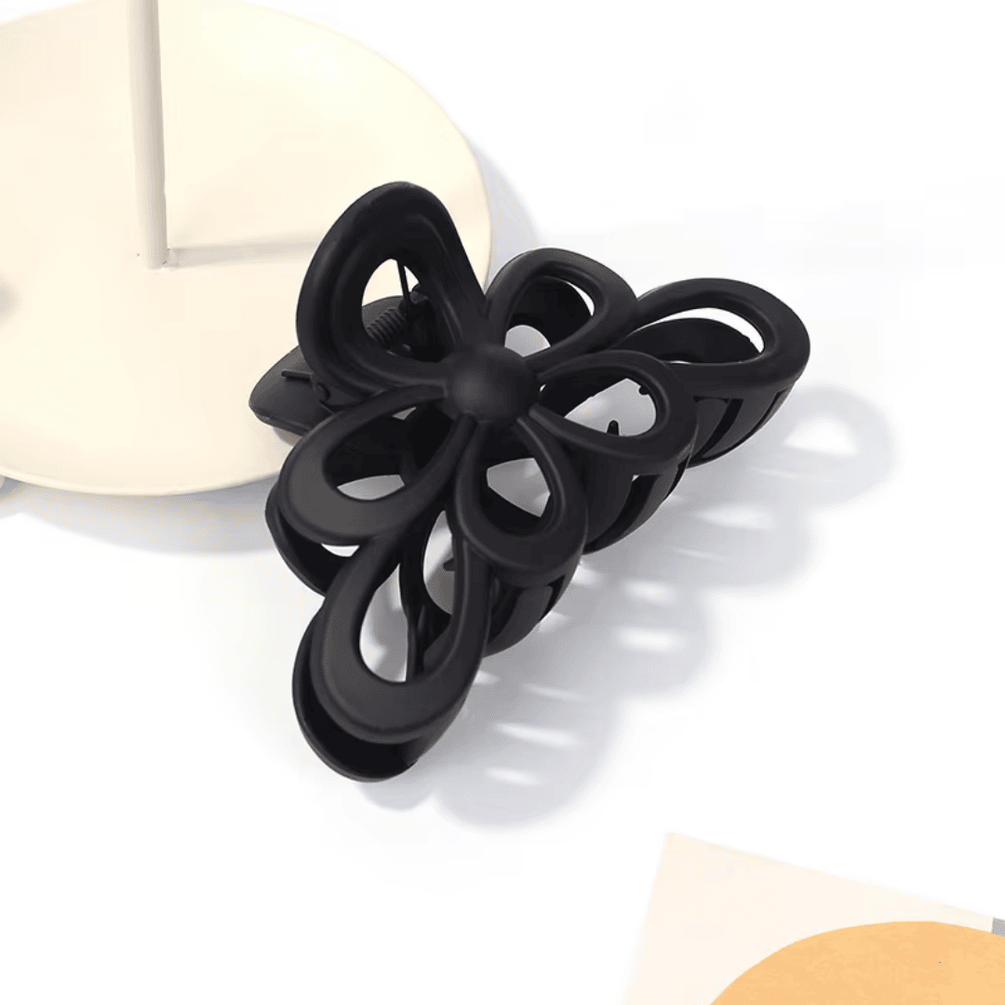 Premium Korean Matte Flower Hair Clips - 11cm