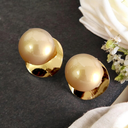 Minimalist Pink Pearl Stud Earrings