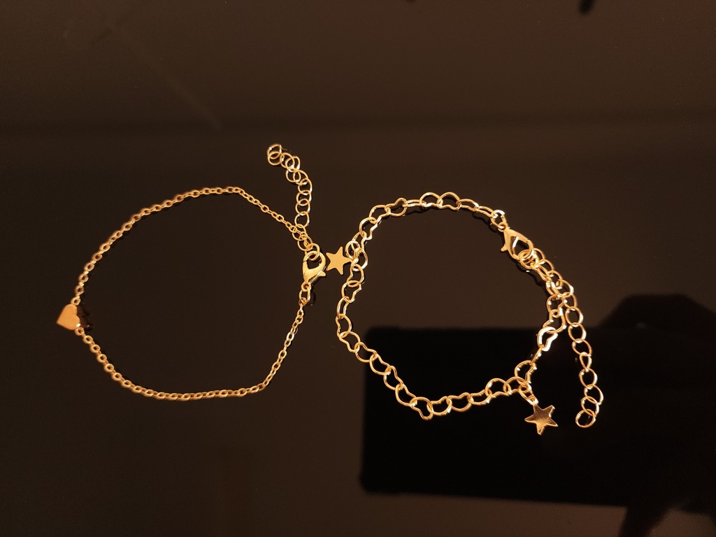 Heart and Star Pendant Bracelet Combo	