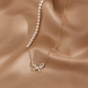 Butterfly Pendant Vintage Necklace