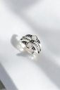 Twin Moonstone Trails Ring  