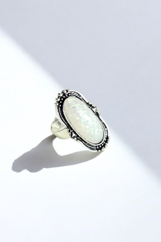 Ethereal Oval Opal Statement Ring 
