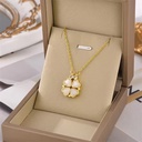 18K Gold Plated Necklace With Four Leaf Clover Pendant